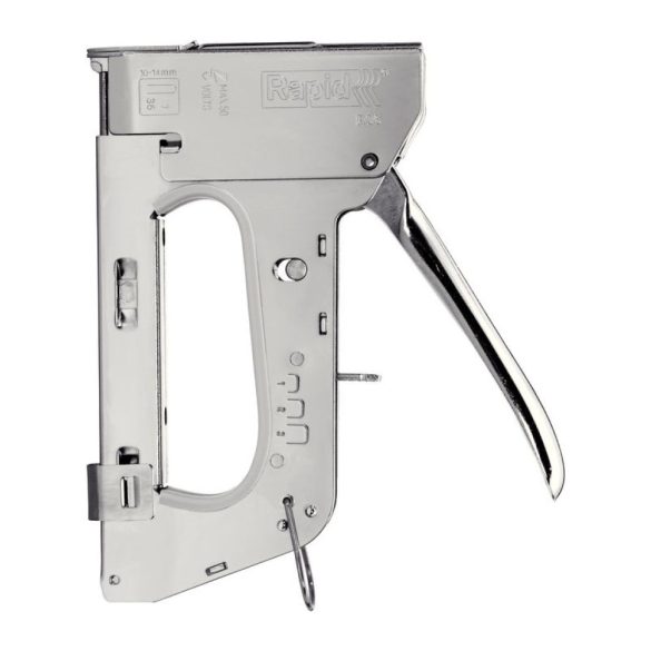 Kézi tűzőgép, Rapid R36, ezüst, 10-14 mm kapocshossz, 36-os kapcsokhoz, acél burkolat, acél mechanika, kábelrögzítő