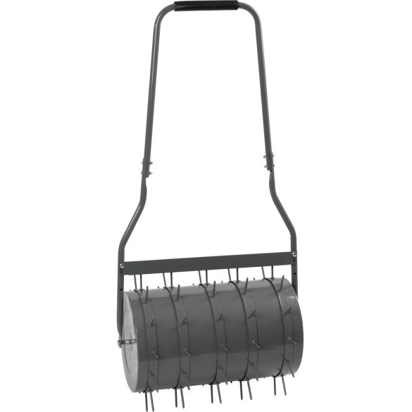 Gyepszellőztető henger, Strend Pro Garden GS001, acél, 59 x 31 cm, 35 l, vízzel vagy homokkal tölthető, szellőztető tüskékkel