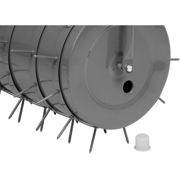 Gyepszellőztető henger, Strend Pro Garden GS001, acél, 59 x 31 cm, 35 l, vízzel vagy homokkal tölthető, szellőztető tüskékkel