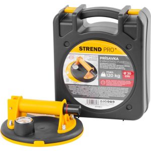 Üvegtartó Strend Pro, tapadókorongos, 1-kupolás, nyomásmérővel, 20 cm, max. 120 kg