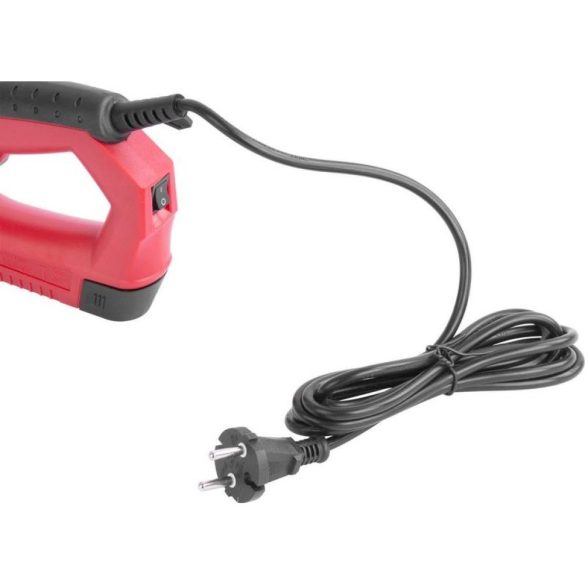 Elektromos tűzőgép, szögbelövő, Strend Pro J-123, piros/fekete, 8-14 mm kapocshossz, 53-as kapcsokhoz, 8–15 mm szeghossz, 30 lövés/perc, kárpitos