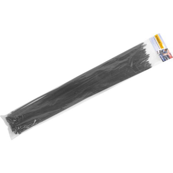 Kábelkötegelő, Strend Pro XXL CT66BL, fekete, 80 cm x 9 mm, extra erős, 50 db/csomag