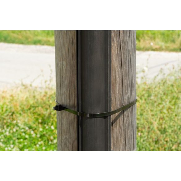 Kábelkötegelő, Strend Pro XXL CT66BL, fekete, 80 cm x 9 mm, extra erős, 50 db/csomag