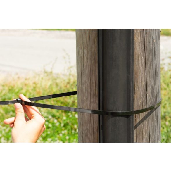Kábelkötegelő, Strend Pro XXL CT66BL, fekete, 100 cm x 9 mm, extra erős, 50 db/csomag