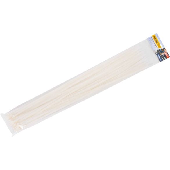 Kábelkötegelő, Strend Pro XXL CT66BW, fehér, 80 cm x 9 mm, extra erős, 50 db/csomag