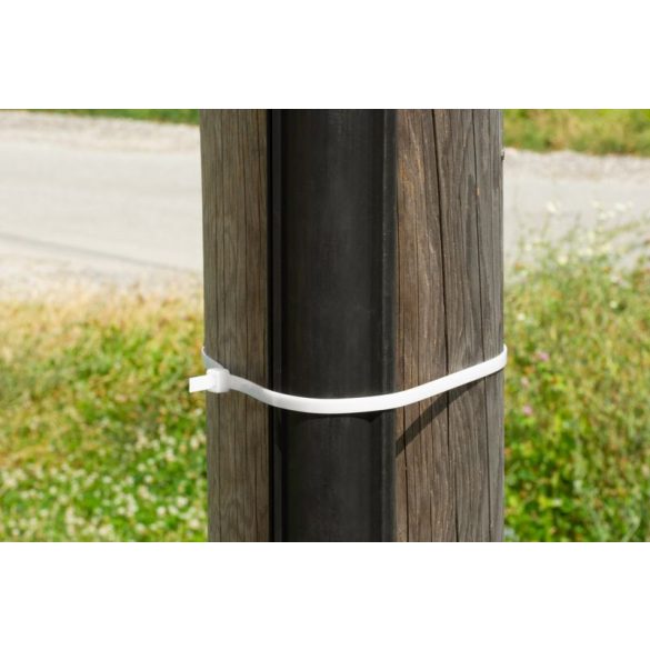 Kábelkötegelő, Strend Pro XXL CT66BW, fehér, 120 cm x 9 mm, extra erős, 50 db/csomag