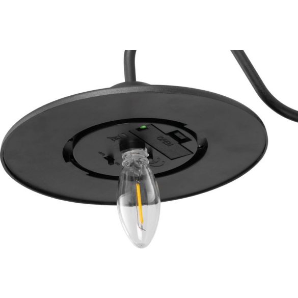 Napelemes fali lámpa, Strend Pro Garden, fekete, 23,5 × 18 × 20 cm, 1 LED, kültéri, műanyag, akkumulátoros, automatikus kapcsolás