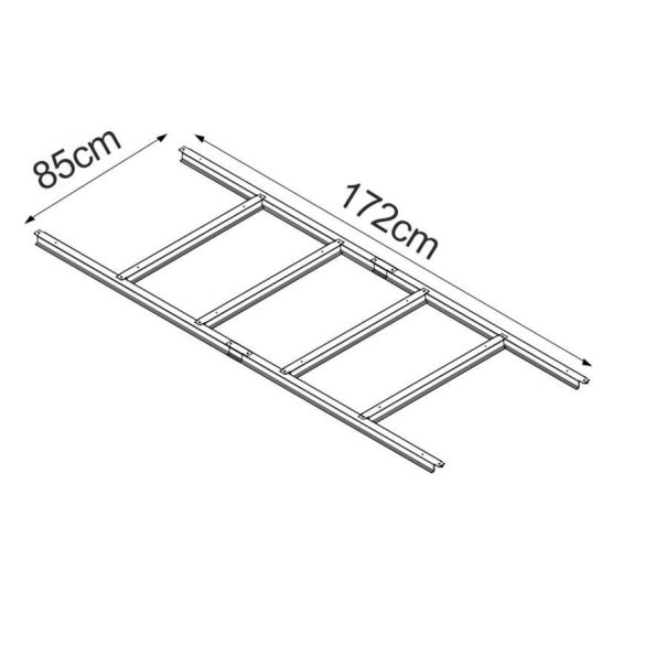 Padlószerkezet kerti házhoz, Strend Pro Garden 2172910-hez, 85 × 172 cm, stabil alap, a víz bejutását gátló kialakítás