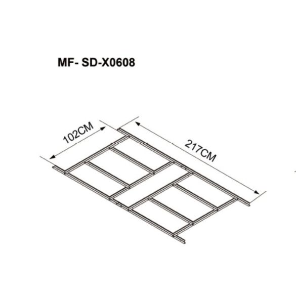 Padlószerkezet kerti házhoz, Strend Pro Garden 2172912-hez, 102 x 217 cm, stabil, víz elleni védelem, egyenletes alátámasztás