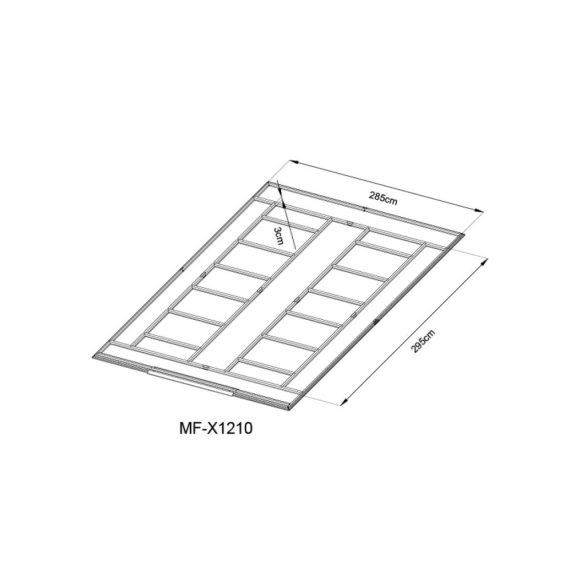 Padlószerkezet kerti házhoz, Strend Pro Garden 2172939-hez, 295 x 285 cm, erős és stabil alap, könnyű beépítés