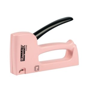 Kézi tűzőgép, Rapid Spirit of Sweden Ljung R13, rózsaszín, 4–10 mm kapocshossz, 13-as kapcsokhoz, műanyag burkolat, acél mechanika, kárpitos
