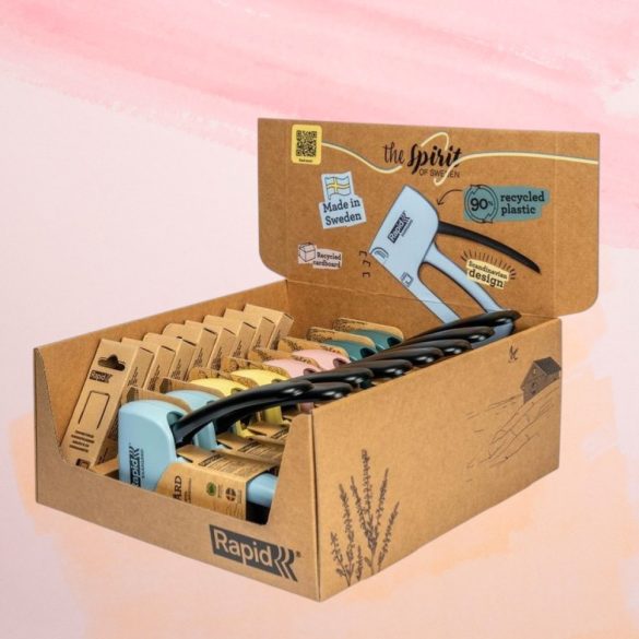 Kézi tűzőgép készlet, Rapid R13, 4-10 mm kapocshossz, 13-as kapcsokhoz, műanyag burkolat, acél mechanika, 8 db-os készlet, kárpitos