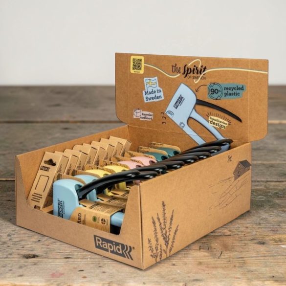 Kézi tűzőgép készlet, Rapid R53, 4–10 mm kapocshossz, 53-as kapcsokhoz, műanyag burkolat, acél mechanika, 8 db-os készlet, kárpitos