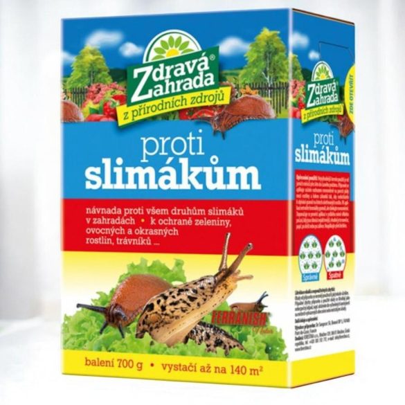 Csigairtó granulátum, Bros Ferranish Natur, 700 g, vas-foszfát hatóanyag, csalogató hatású, ökológiai gazdálkodásban használható