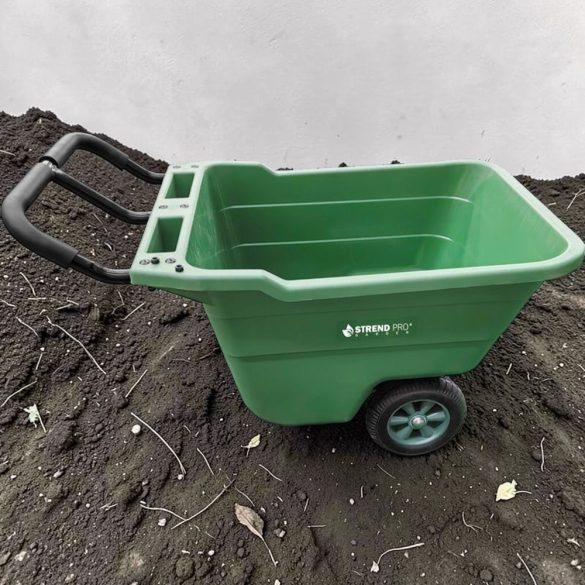 Kétkerekű kocsi, Strend Pro, Handy, 90 l, zöld, 78 × 56 × 40 cm, 50 kg teherbírás, szórásra is alkalmas