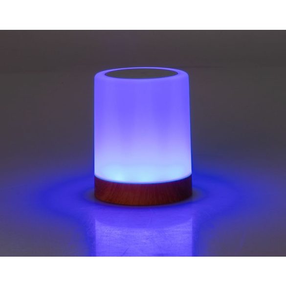 Asztali lámpa, Strend Pro, fehér, érintésvezérlés, fényerőszabályozás (3 mód), RGB, akkumulátoros, USB‑C töltés, akasztó kampóval