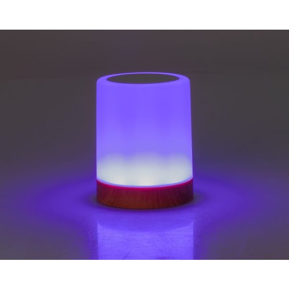 Asztali lámpa, Strend Pro, fehér, érintésvezérlés, fényerőszabályozás (3 mód), RGB, akkumulátoros, USB‑C töltés, akasztó kampóval