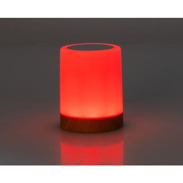 Asztali lámpa, Strend Pro, fehér, érintésvezérlés, fényerőszabályozás (3 mód), RGB, akkumulátoros, USB‑C töltés, akasztó kampóval