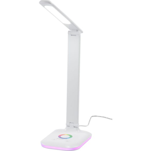 Asztali lámpa, Strend Pro, fehér, érintésvezérlés, fényerőszabályozás, állítható színhőmérséklet 2700–6500 K, RGB, háttérvilágítású talp, IP44, 4 W, 450 lm