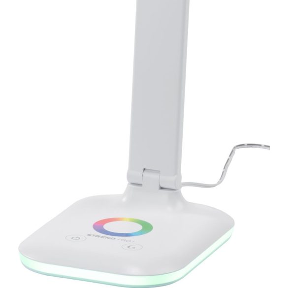 Asztali lámpa, Strend Pro, fehér, érintésvezérlés, fényerőszabályozás, állítható színhőmérséklet 2700–6500 K, RGB, háttérvilágítású talp, IP44, 4 W, 450 lm