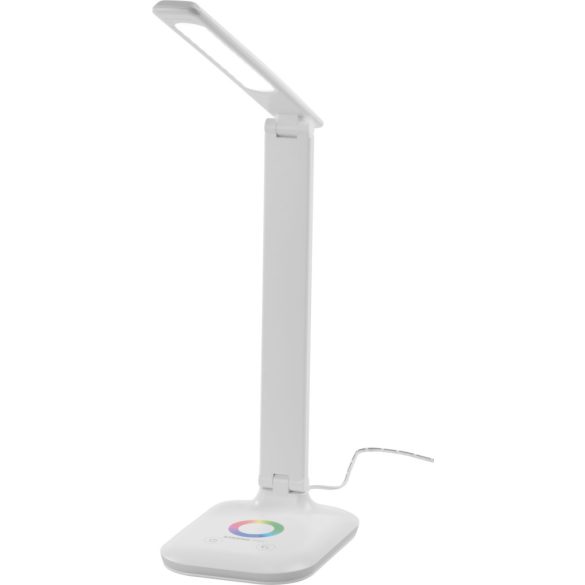 Asztali lámpa, Strend Pro, fehér, érintésvezérlés, fényerőszabályozás, állítható színhőmérséklet 2700–6500 K, RGB, háttérvilágítású talp, IP44, 4 W, 450 lm