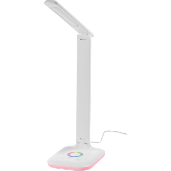 Asztali lámpa, Strend Pro, fehér, érintésvezérlés, fényerőszabályozás, állítható színhőmérséklet 2700–6500 K, RGB, háttérvilágítású talp, IP44, 4 W, 450 lm