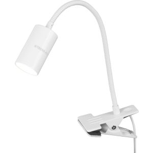Asztali lámpa, Strend Pro, 41 cm, fehér, csíptethető, USB-C tápellátás, 2 W, 80 lm, 3000 K, IP20, alumínium, polikarbonát