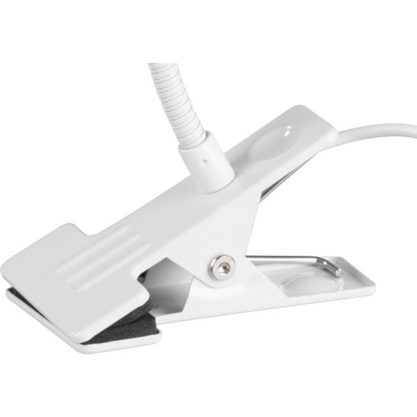 Asztali lámpa, Strend Pro, 41 cm, fehér, csíptethető, USB-C tápellátás, 2 W, 80 lm, 3000 K, IP20, alumínium, polikarbonát