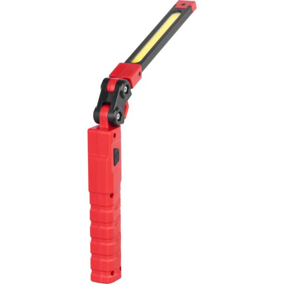 Munkalámpa, Strend Pro Worklight F05D333, piros, 19,5–36 cm, COB LED, 6 W, USB töltés, akkumulátoros, mágneses tartó, 230°-ban forgatható fej