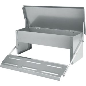 Baromfi etető, Strend Pro Garden, 5 kg kapacitás, 51 x 37 x 19 cm, automata, taposó mechanizmus, horganyzott