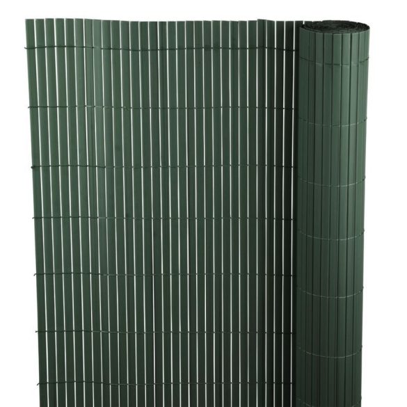 Lamellás kerítés, Strend Pro Garden Ence DF13, zöld, 90 cm x 3 m, PVC lamellák, 1300 g/m2, UV-álló, árnyékoló