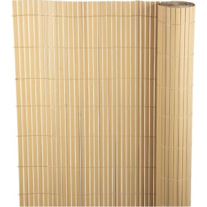 Lamellás kerítés, Strend Pro Garden Ence DF13, bambusz hatású, 90 cm x 3 m, PVC lamellák, 1300 g/m2, UV-álló, árnyékoló