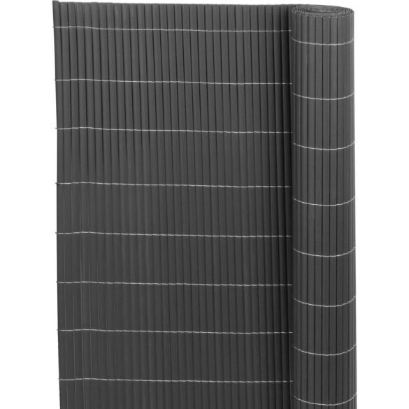 Lamellás kerítés, Strend Pro Garden Ence DF13, antracit, 100 cm x 3 m, PVC lamellák, 1300 g/m2, UV-álló, árnyékoló