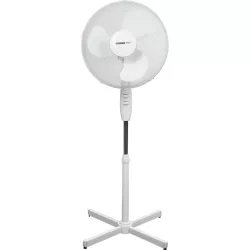   Álló ventilátor, Strend Pro, fehér, 45 W, átmérő: 40 cm, 2 sebességfokozat, teleszkópos, magasság: 100-120 cm