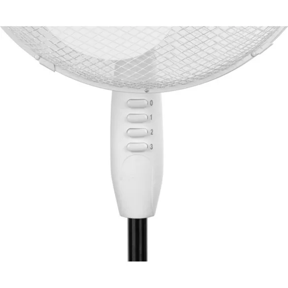 Álló ventilátor, Strend Pro, fehér, 45 W, átmérő: 40 cm, 2 sebességfokozat, teleszkópos, magasság: 100-120 cm