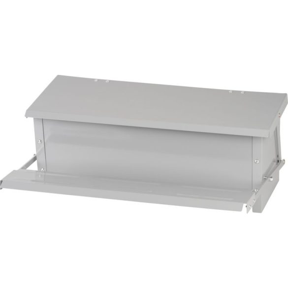 Baromfi etető, Strend Pro Garden, 10 kg kapacitás, 50 × 34 × 17 cm, automata, taposó mechanizmus, horganyzott