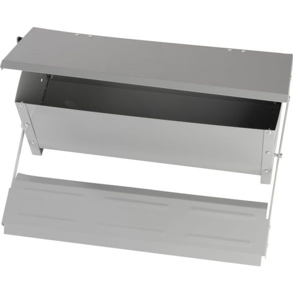 Baromfi etető, Strend Pro Garden, 10 kg kapacitás, 50 × 34 × 17 cm, automata, taposó mechanizmus, horganyzott