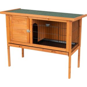 Nyúlketrec, Strend Pro Garden, 91,5 x 45 x 70 cm, fából készült, dróthálós kifutó, felnyitható tető, kihúzható fiók, emelt lábak