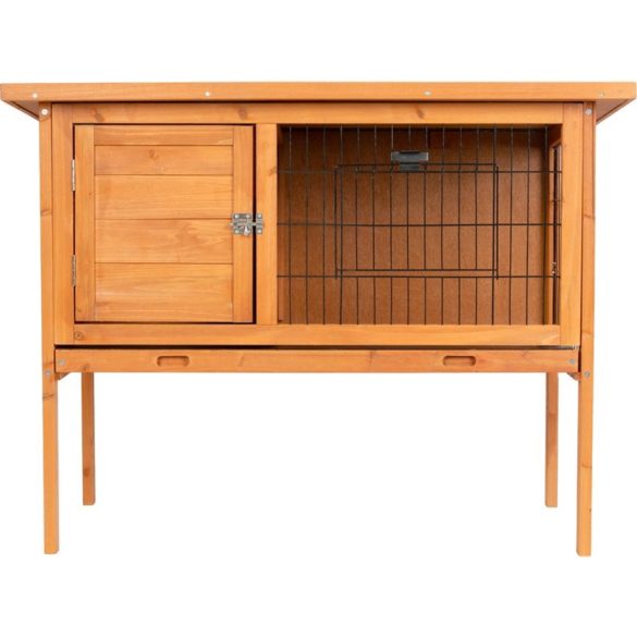 Nyúlketrec, Strend Pro Garden, 91,5 x 45 x 70 cm, fából készült, dróthálós kifutó, felnyitható tető, kihúzható fiók, emelt lábak