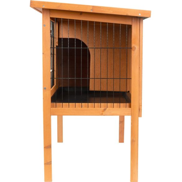 Nyúlketrec, Strend Pro Garden, 91,5 x 45 x 70 cm, fából készült, dróthálós kifutó, felnyitható tető, kihúzható fiók, emelt lábak