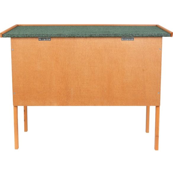 Nyúlketrec, Strend Pro Garden, 91,5 x 45 x 70 cm, fából készült, dróthálós kifutó, felnyitható tető, kihúzható fiók, emelt lábak