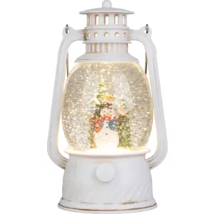 MagicHome karácsonyi dekoráció, lámpás, 1 melegfehér LED, 12 x 10 x 20,5 cm, fehér