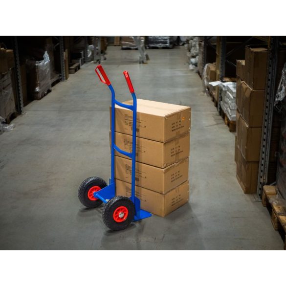 Molnárkocsi, Strend Pro, kék, maximum 200 kg teherbírás, 35,5 x 18 cm rakodófelület, ívelt keret, zsákhordó