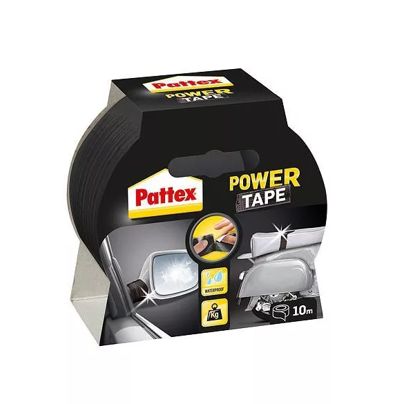 Szalag Pattex® Power Tape, ragasztó, 50 mm, Hossz: 10 m, fekete