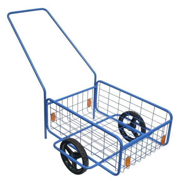 Kétkerekű kocsi, RDV 5 / Rapid 5, kék, 61,8 x 41,8 x 23,2 cm, 80 kg teherbírás, 24 cm tömör kerekek, kétkerekű, kivehető fogantyú, golyóscsapágyas