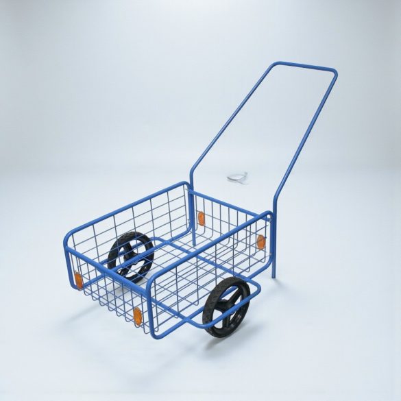 Kétkerekű kocsi, RDV 5 / Rapid 5, kék, 61,8 x 41,8 x 23,2 cm, 80 kg teherbírás, 24 cm tömör kerekek, kétkerekű, kivehető fogantyú, golyóscsapágyas