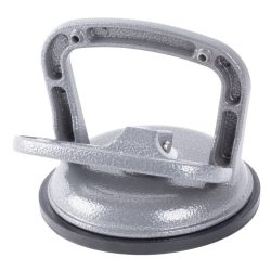   Tapadókorongos üvegtartó, Strend Pro CUP-785, szürke, átmérő: 12,7 cm, 1 tapadókorong, 80 kg teherbírás, alumínium, gumi