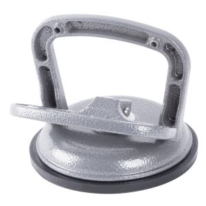 Tapadókorongos üvegtartó, Strend Pro CUP-785, szürke, átmérő: 12,7 cm, 1 tapadókorong, 80 kg teherbírás, alumínium, gumi