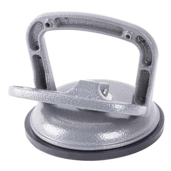 Tapadókorongos üvegtartó, Strend Pro CUP-785, szürke, átmérő: 12,7 cm, 1 tapadókorong, 80 kg teherbírás, alumínium, gumi