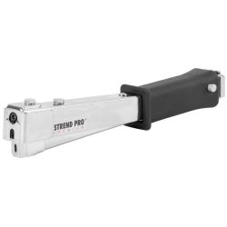  Kézi tűzőgép, Strend Pro Premium HT580, ezüst/fekete, 6–10 mm kapocshossz, C kapcsokhoz, acél mechanika, kalapácsos